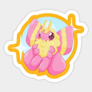 Rosy Maple Moth! Sticker